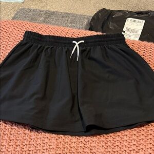 Abercrombie & Fitch Black Athletic Drawstring Skirt